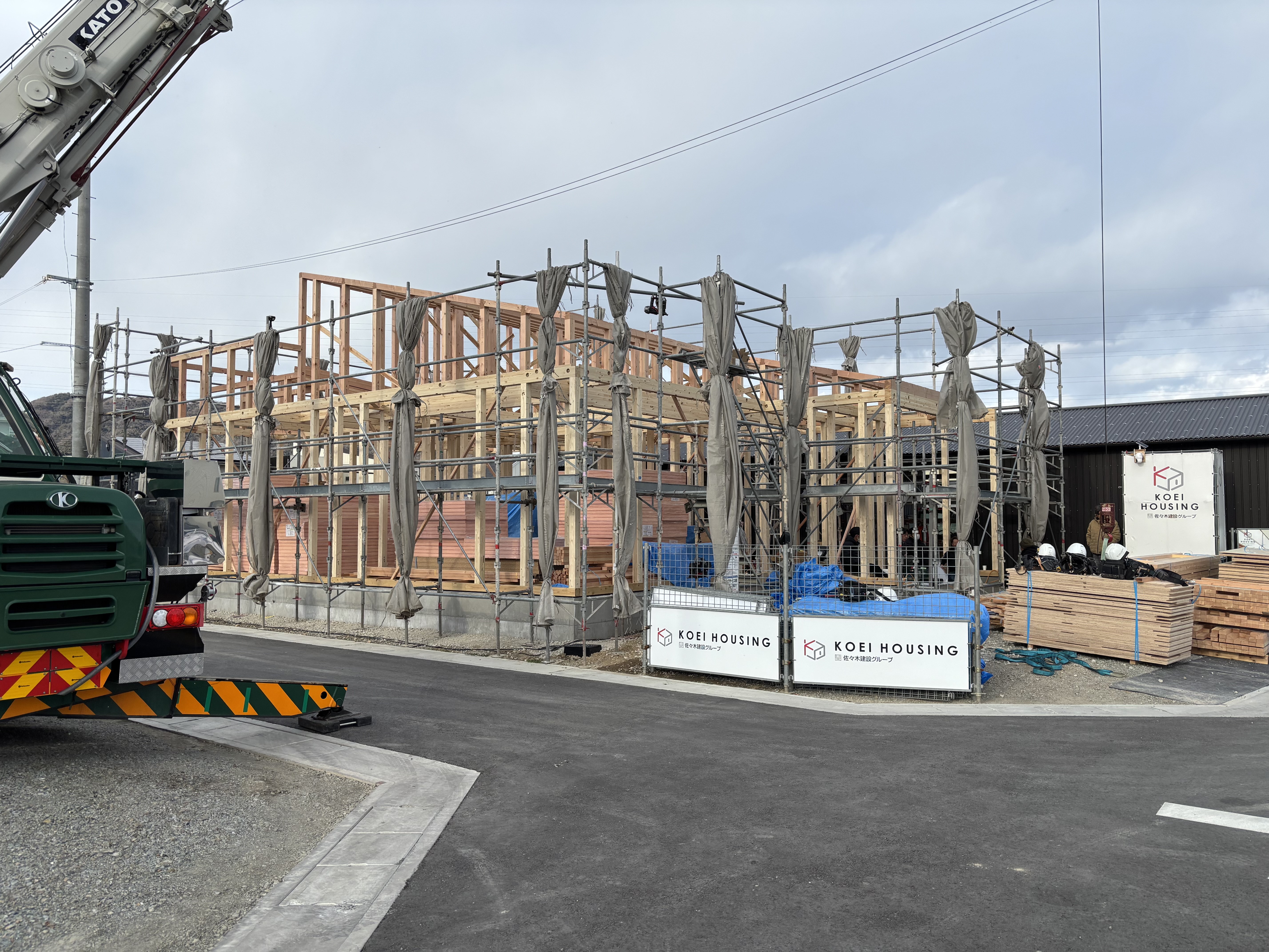 建築が進むコウエイハウジングの高性能住宅
