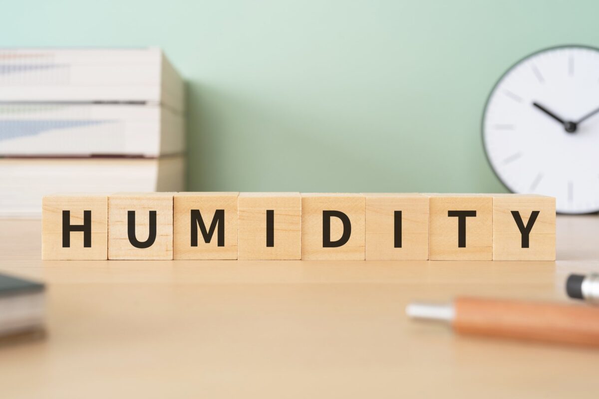 「humidity」と書かれた湿度のイメージ