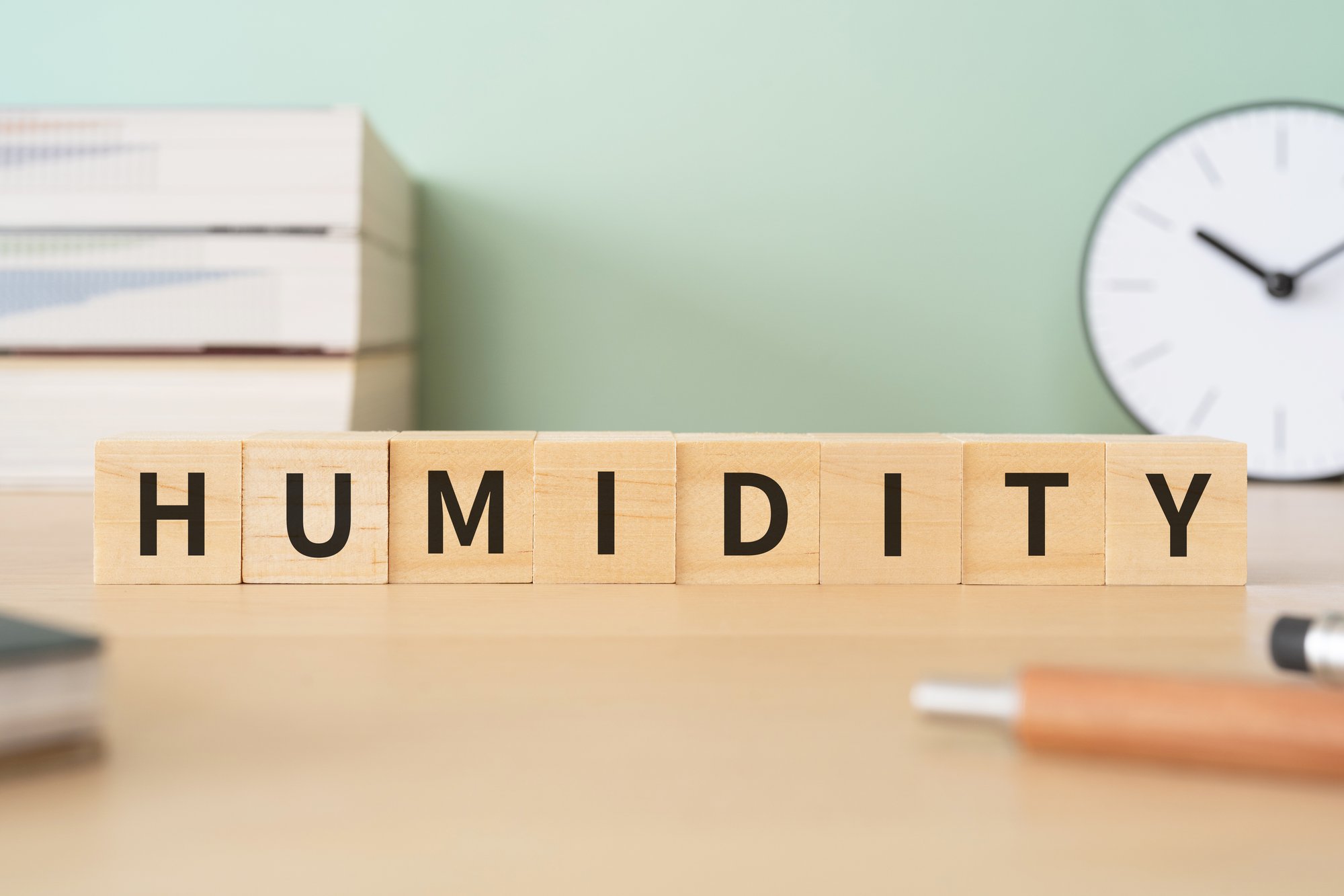 「humidity」と書かれた湿度のイメージ